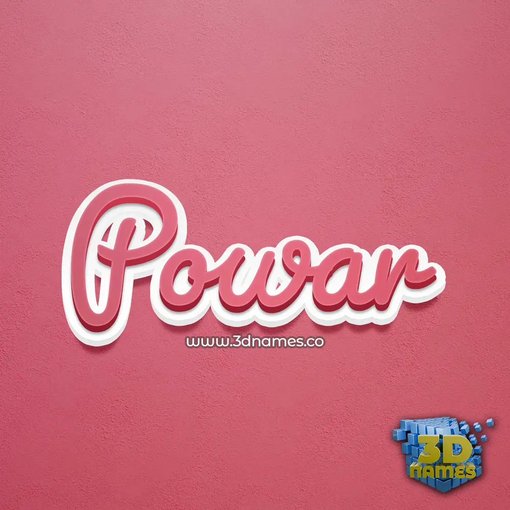 powar in Red Scribble style - 3D name wallpaper powar in Red Scribble style - 3D name wallpaper