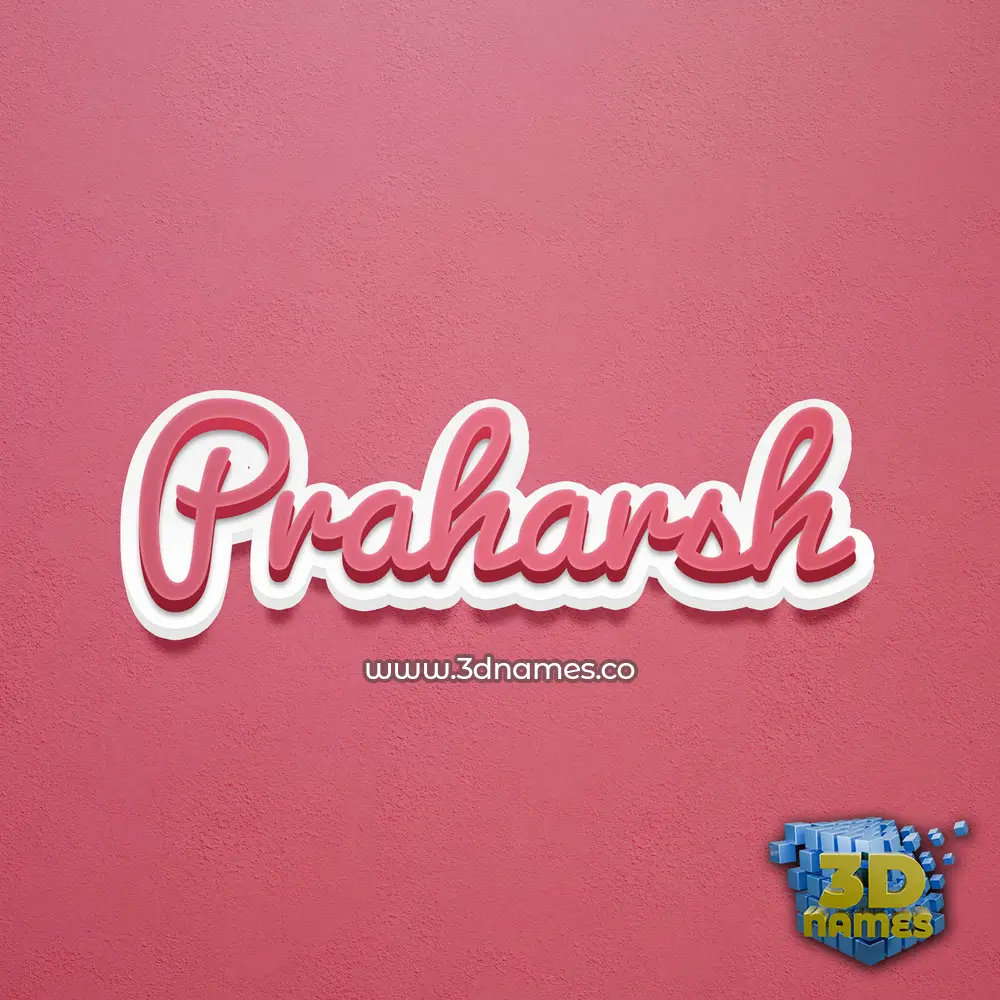 praharsh in Red Scribble style - 3D name wallpaper