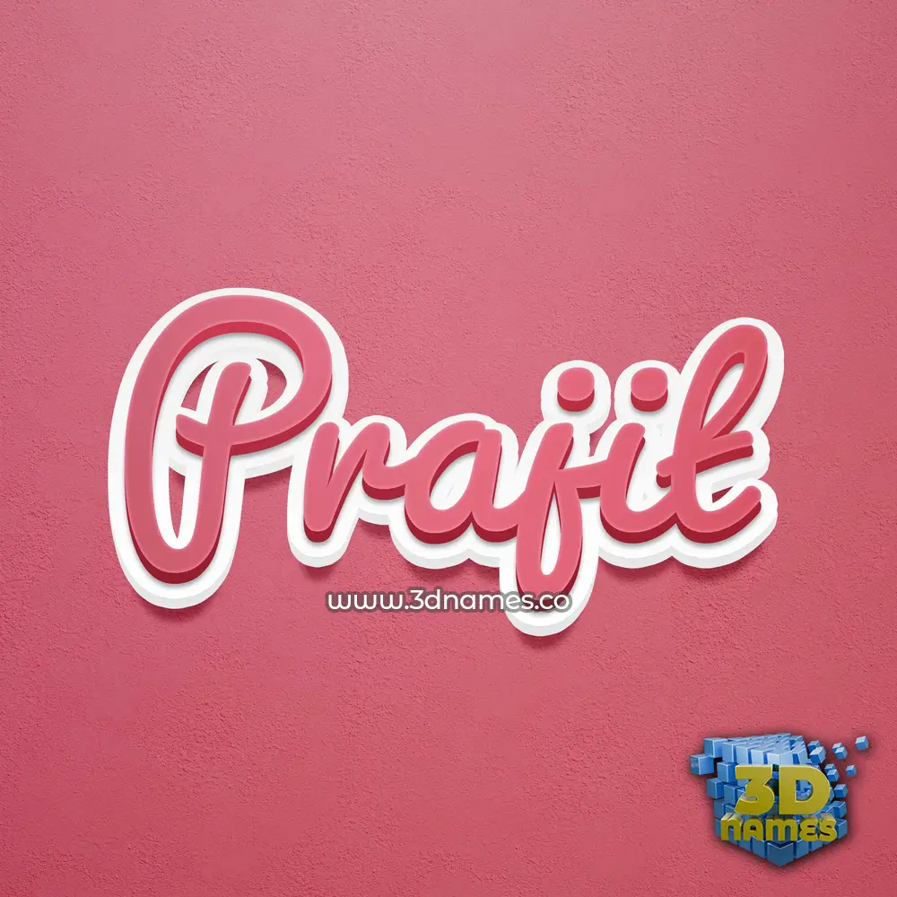 prajit in Red Scribble style - 3D name wallpaper