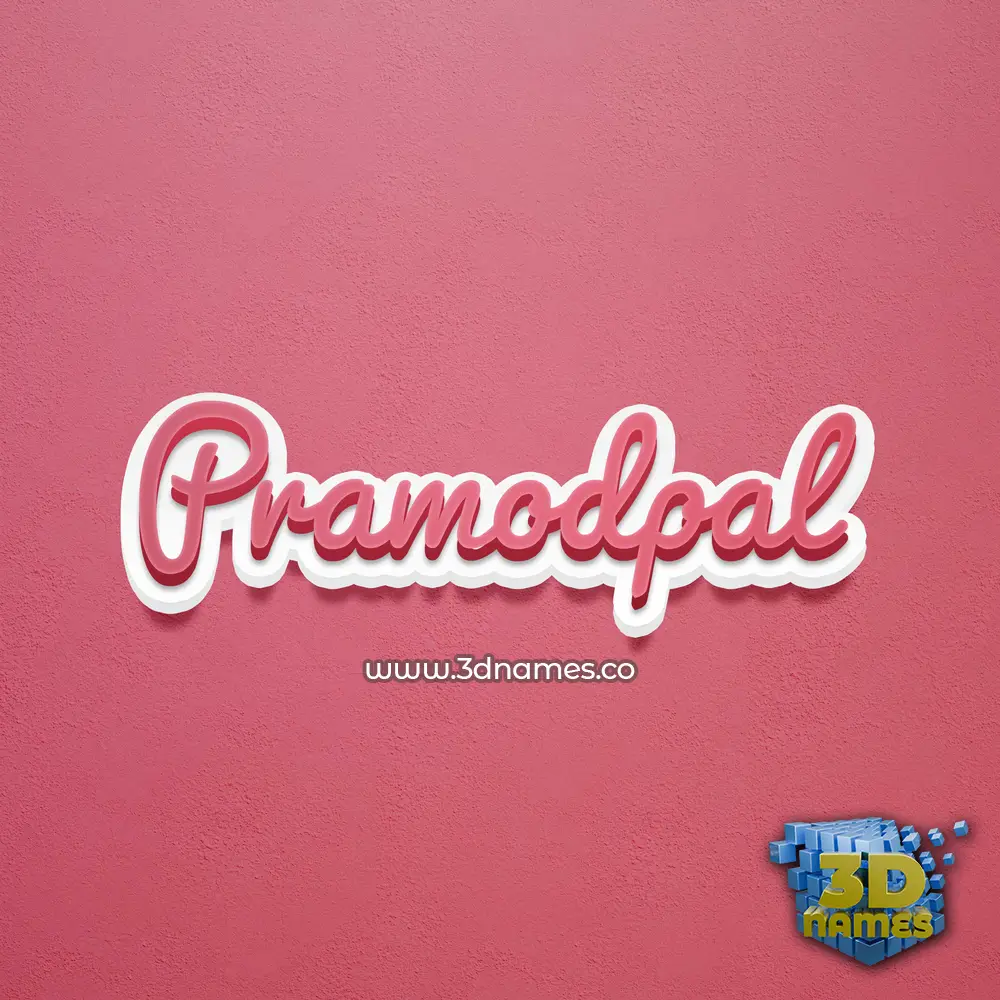pramodpal in Red Scribble style - 3D name wallpaper