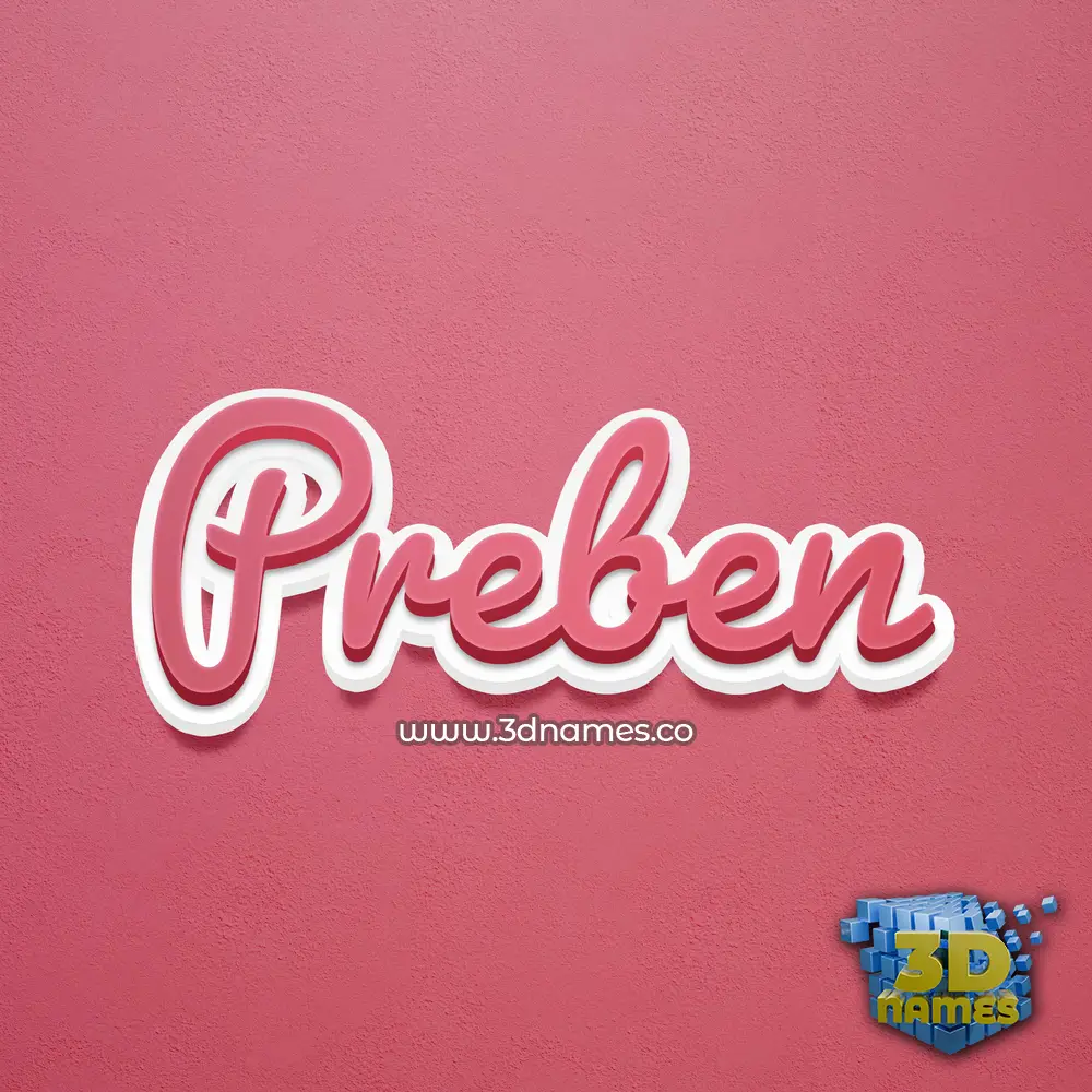 preben in Red Scribble style - 3D name wallpaper