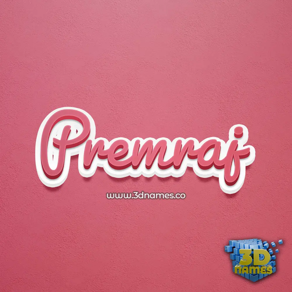 premraj in Red Scribble style - 3D name wallpaper