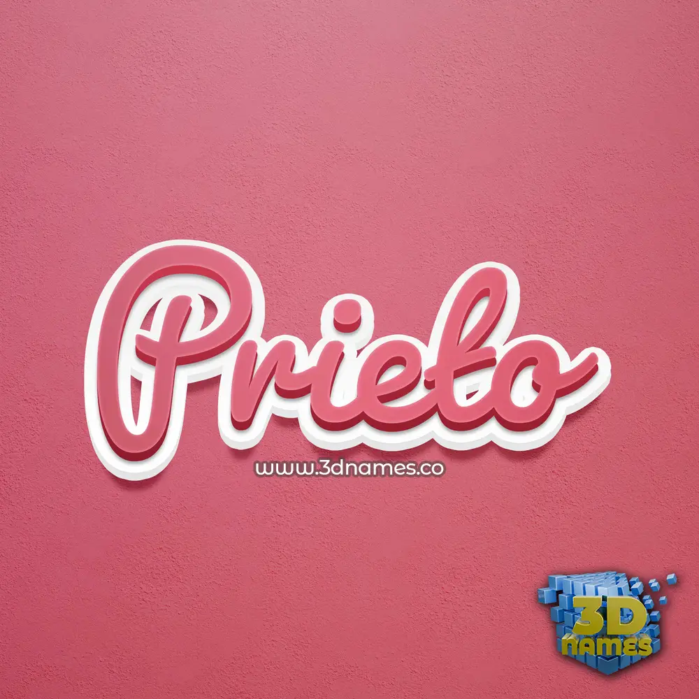 prieto in Red Scribble style - 3D name wallpaper prieto in Red Scribble style - 3D name wallpaper
