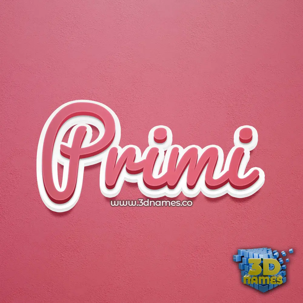 primi in Red Scribble style - 3D name wallpaper primi in Red Scribble style - 3D name wallpaper