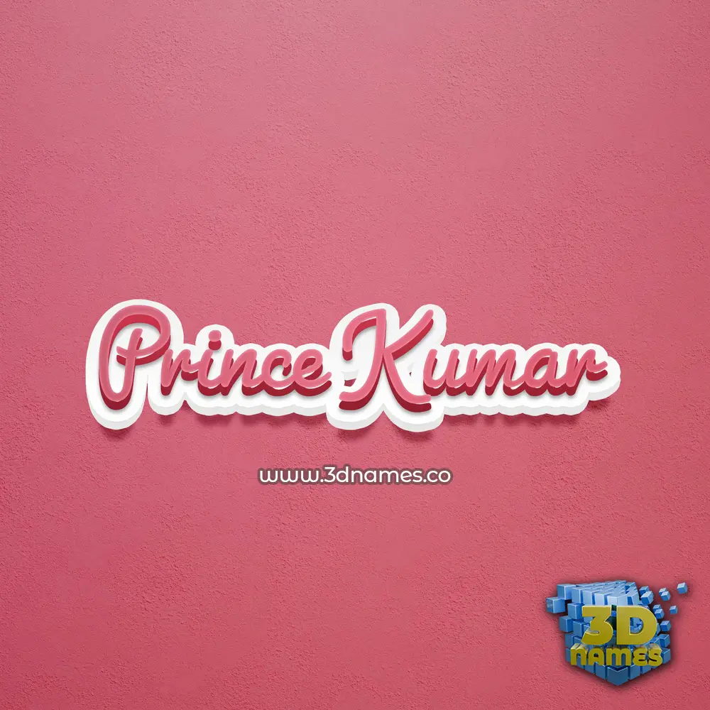 prince kumar in Red Scribble style - 3D name wallpaper