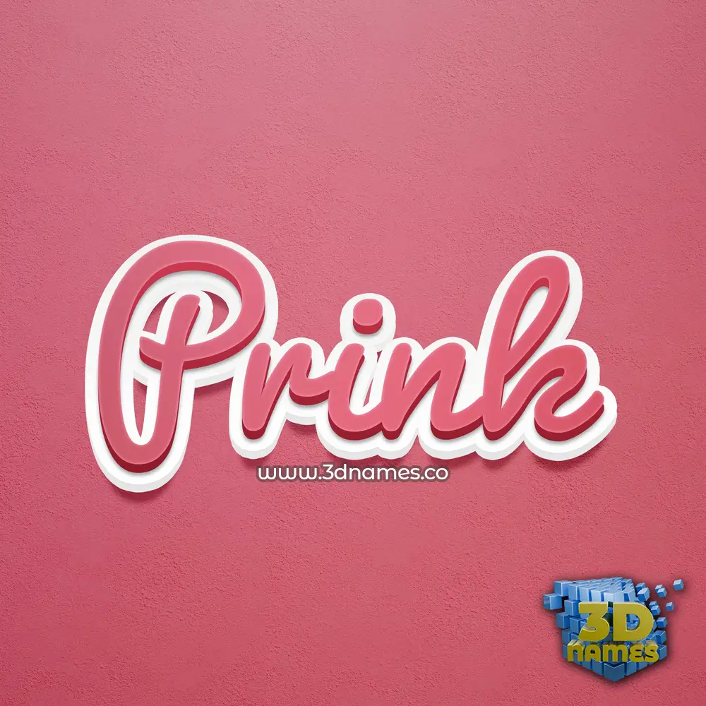 prink in Red Scribble style - 3D name wallpaper