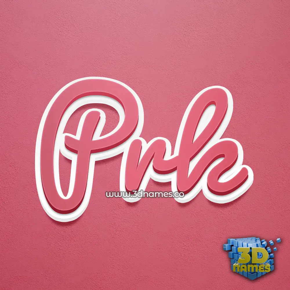 prk in Red Scribble style - 3D name wallpaper prk in Red Scribble style - 3D name wallpaper