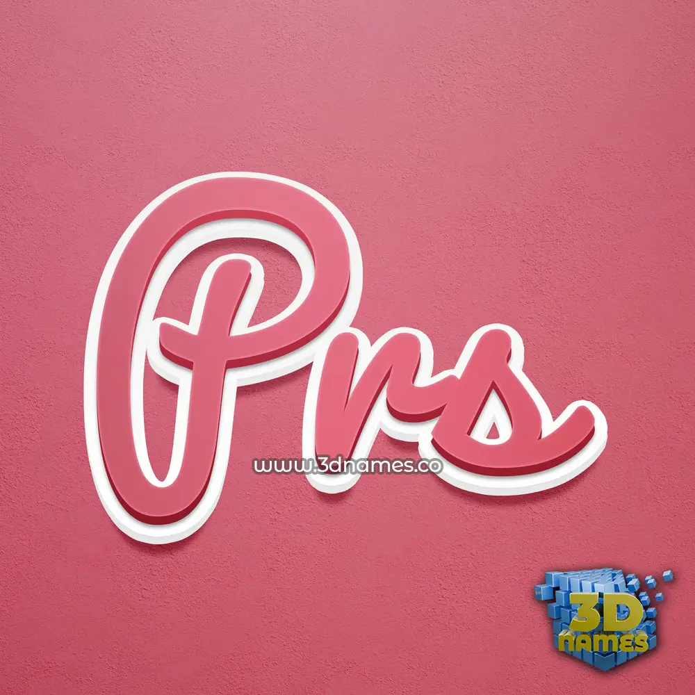 prs in Red Scribble style - 3D name wallpaper prs in Red Scribble style - 3D name wallpaper