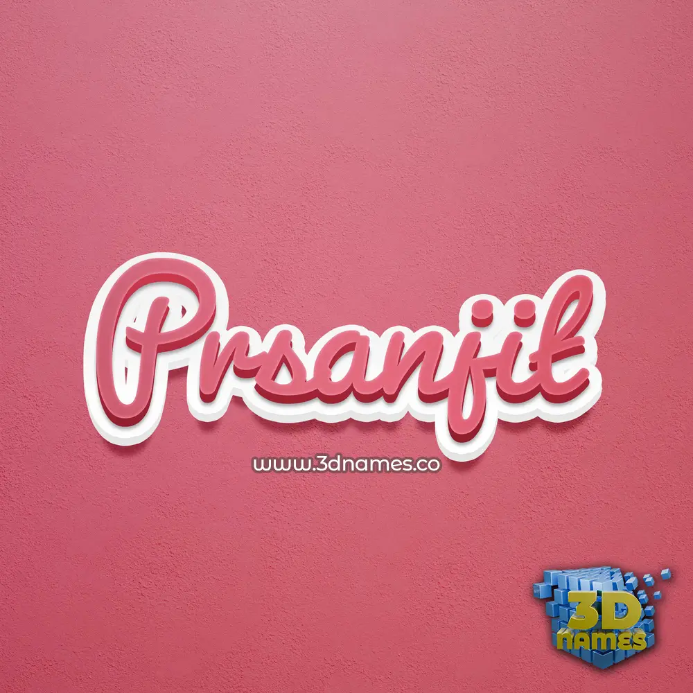 prsanjit in Red Scribble style - 3D name wallpaper