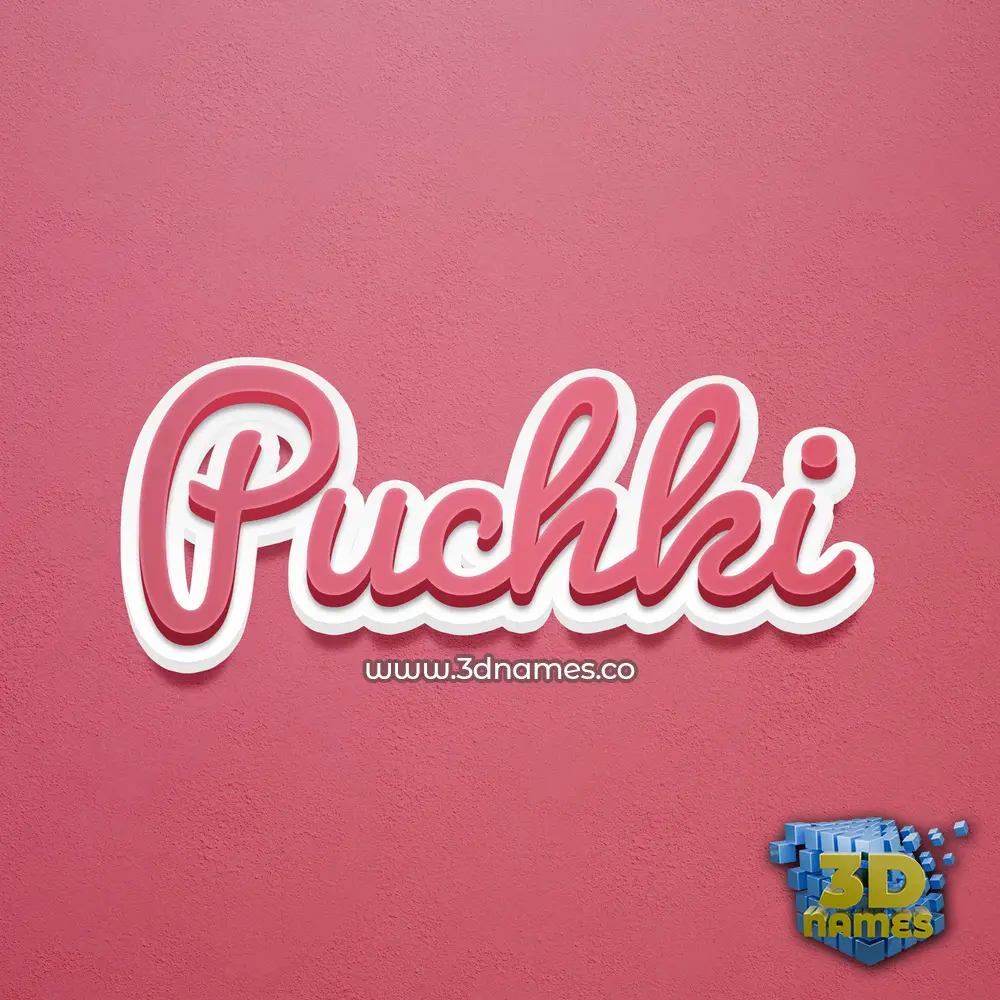 puchki in Red Scribble style - 3D name wallpaper puchki in Red Scribble style - 3D name wallpaper