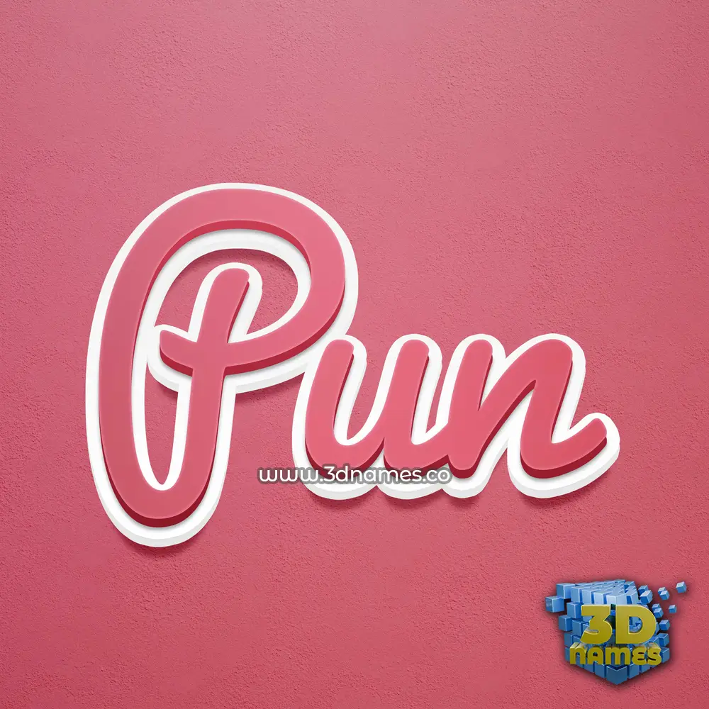 pun in Red Scribble style - 3D name wallpaper pun in Red Scribble style - 3D name wallpaper