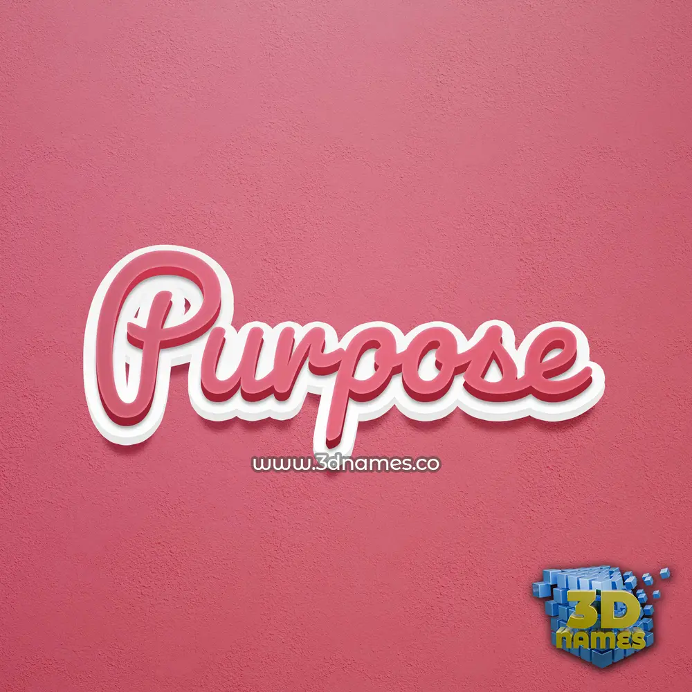 purpose in Red Scribble style - 3D name wallpaper purpose in Red Scribble style - 3D name wallpaper