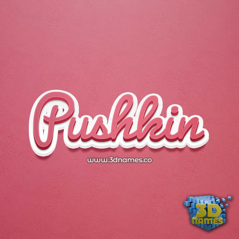 pushkin in Red Scribble style - 3D name wallpaper pushkin in Red Scribble style - 3D name wallpaper