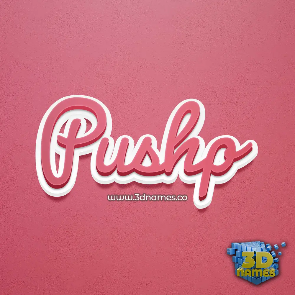pushp in Red Scribble style - 3D name wallpaper pushp in Red Scribble style - 3D name wallpaper