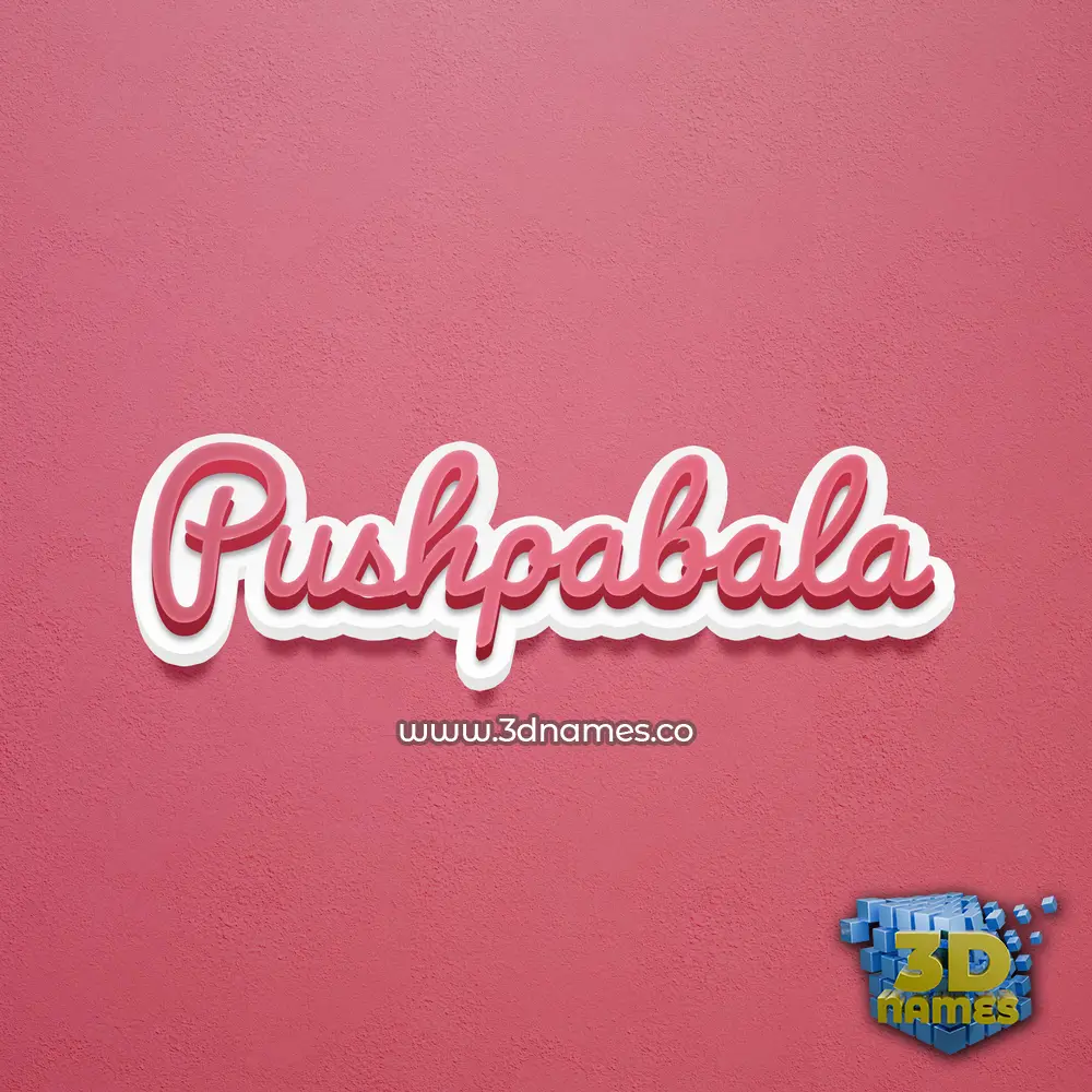pushpabala in Red Scribble style - 3D name wallpaper pushpabala in Red Scribble style - 3D name wallpaper