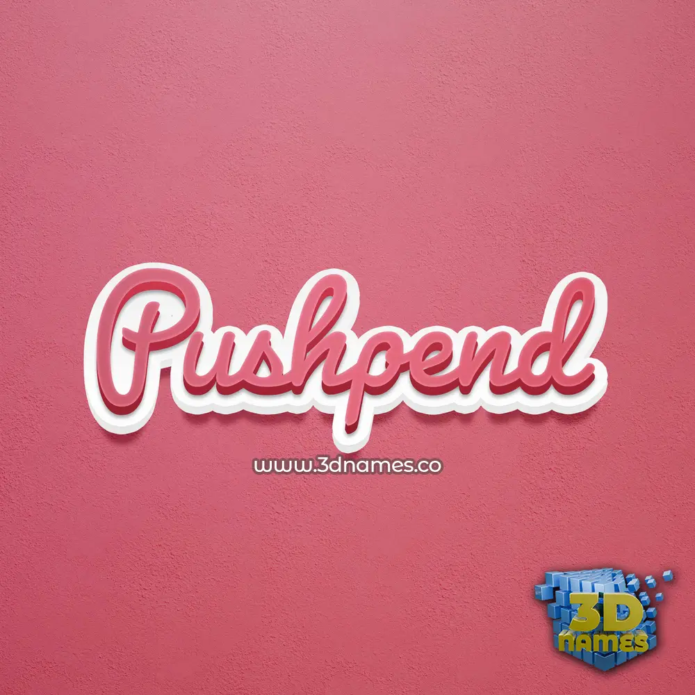 pushpend in Red Scribble style - 3D name wallpaper pushpend in Red Scribble style - 3D name wallpaper
