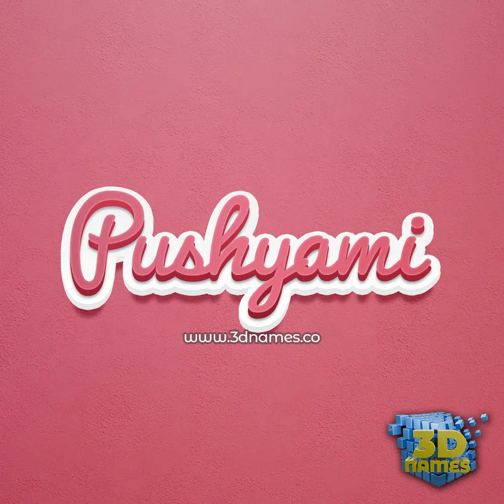 pushyami in Red Scribble style - 3D name wallpaper pushyami in Red Scribble style - 3D name wallpaper