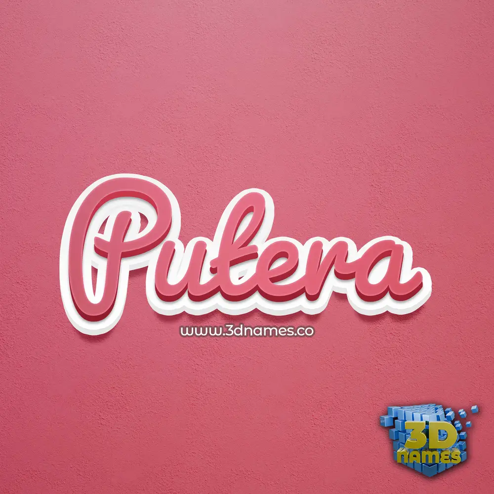 putera in Red Scribble style - 3D name wallpaper putera in Red Scribble style - 3D name wallpaper