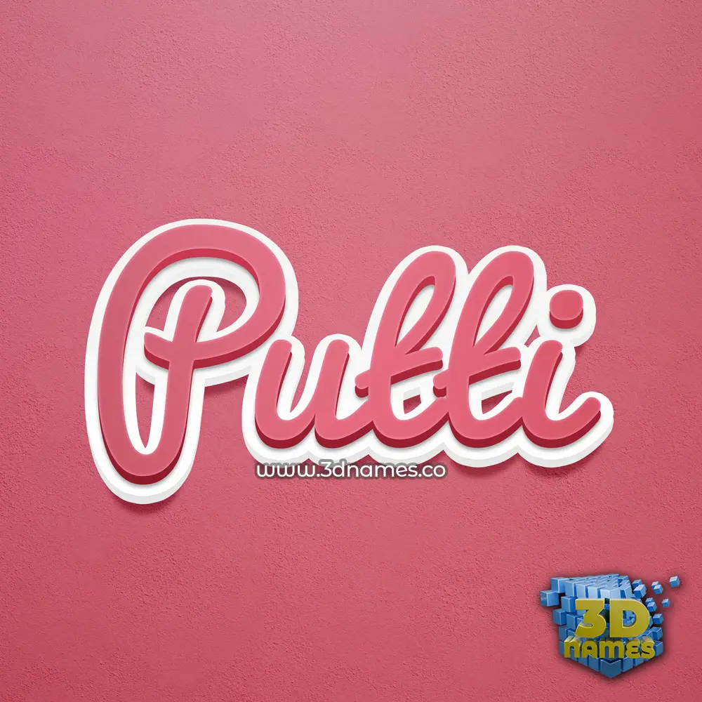 putti in Red Scribble style - 3D name wallpaper