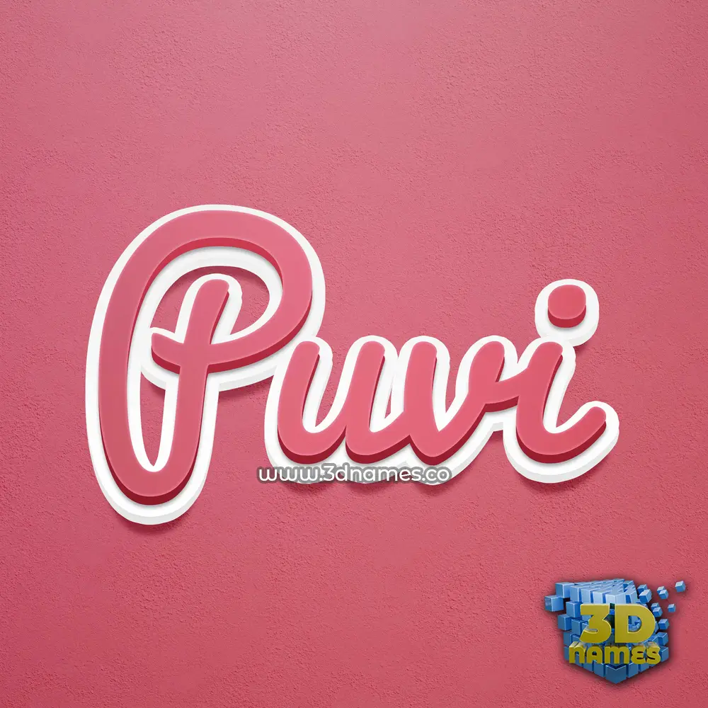 puvi in Red Scribble style - 3D name wallpaper puvi in Red Scribble style - 3D name wallpaper