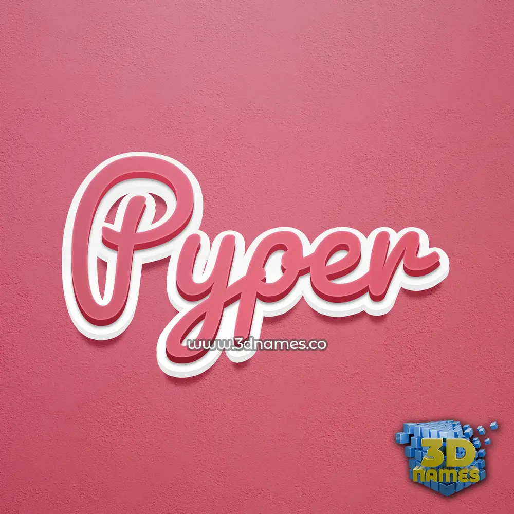 pyper in Red Scribble style - 3D name wallpaper pyper in Red Scribble style - 3D name wallpaper