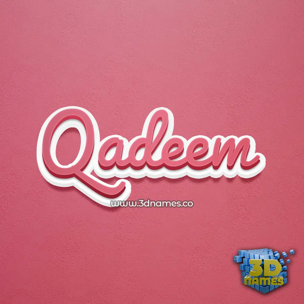 qadeem in Red Scribble style - 3D name wallpaper qadeem in Red Scribble style - 3D name wallpaper