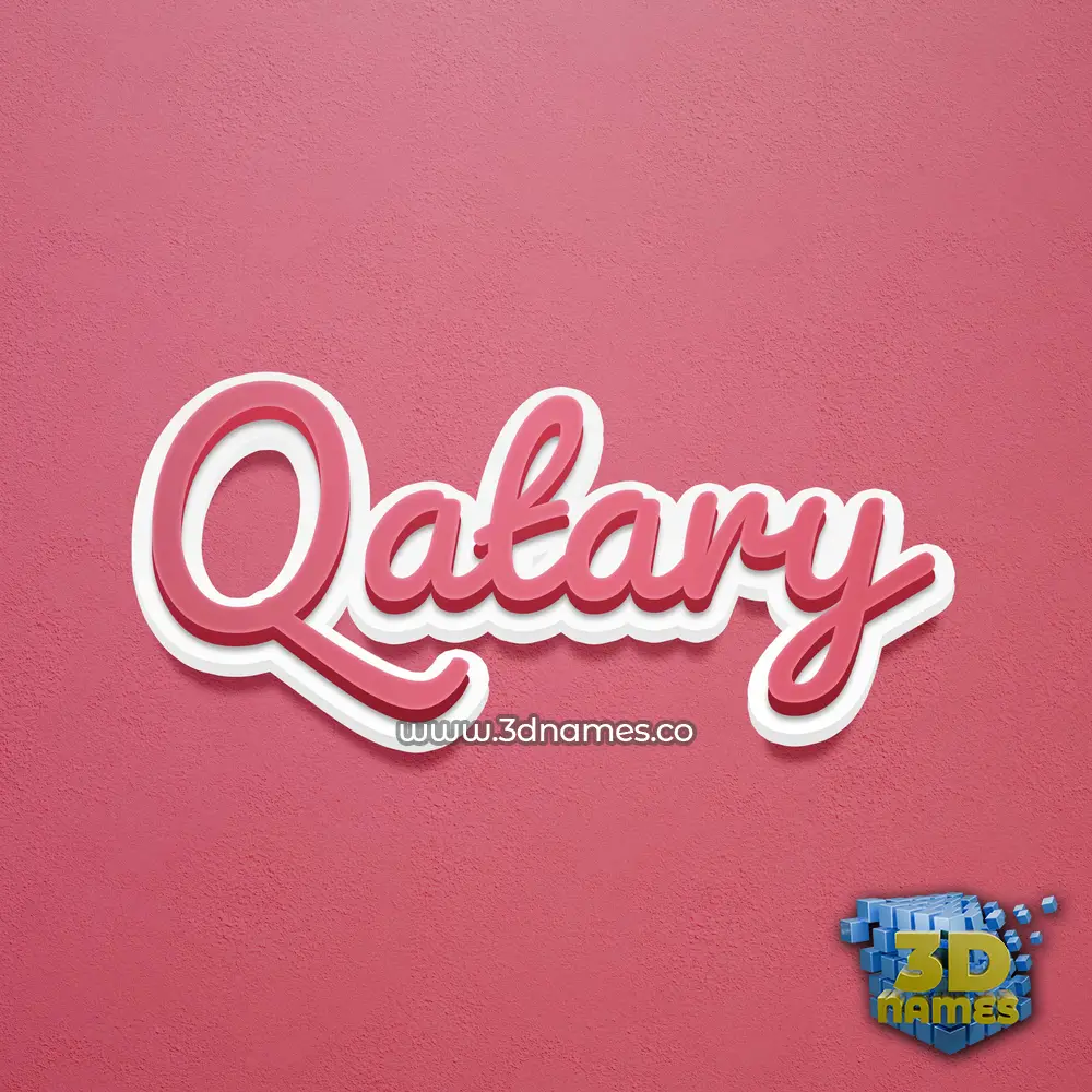 qatary in Red Scribble style - 3D name wallpaper qatary in Red Scribble style - 3D name wallpaper