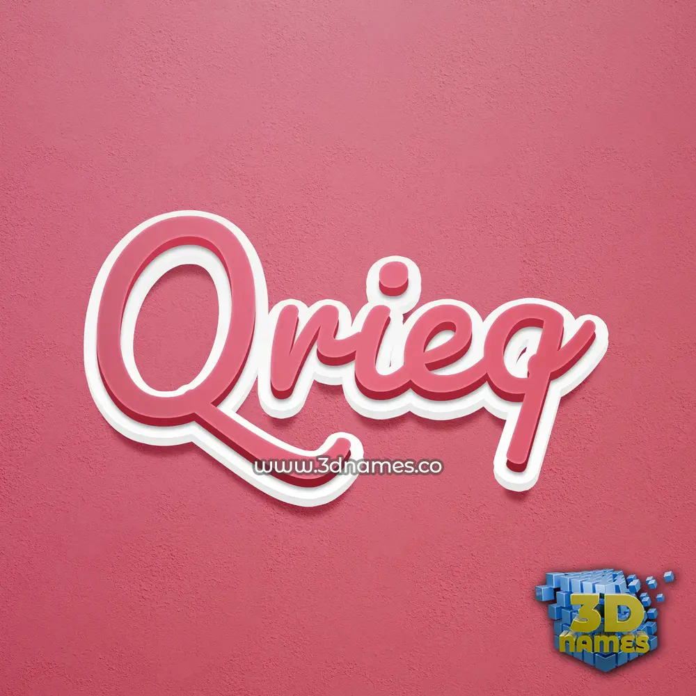 qrieq in Red Scribble style - 3D name wallpaper qrieq in Red Scribble style - 3D name wallpaper