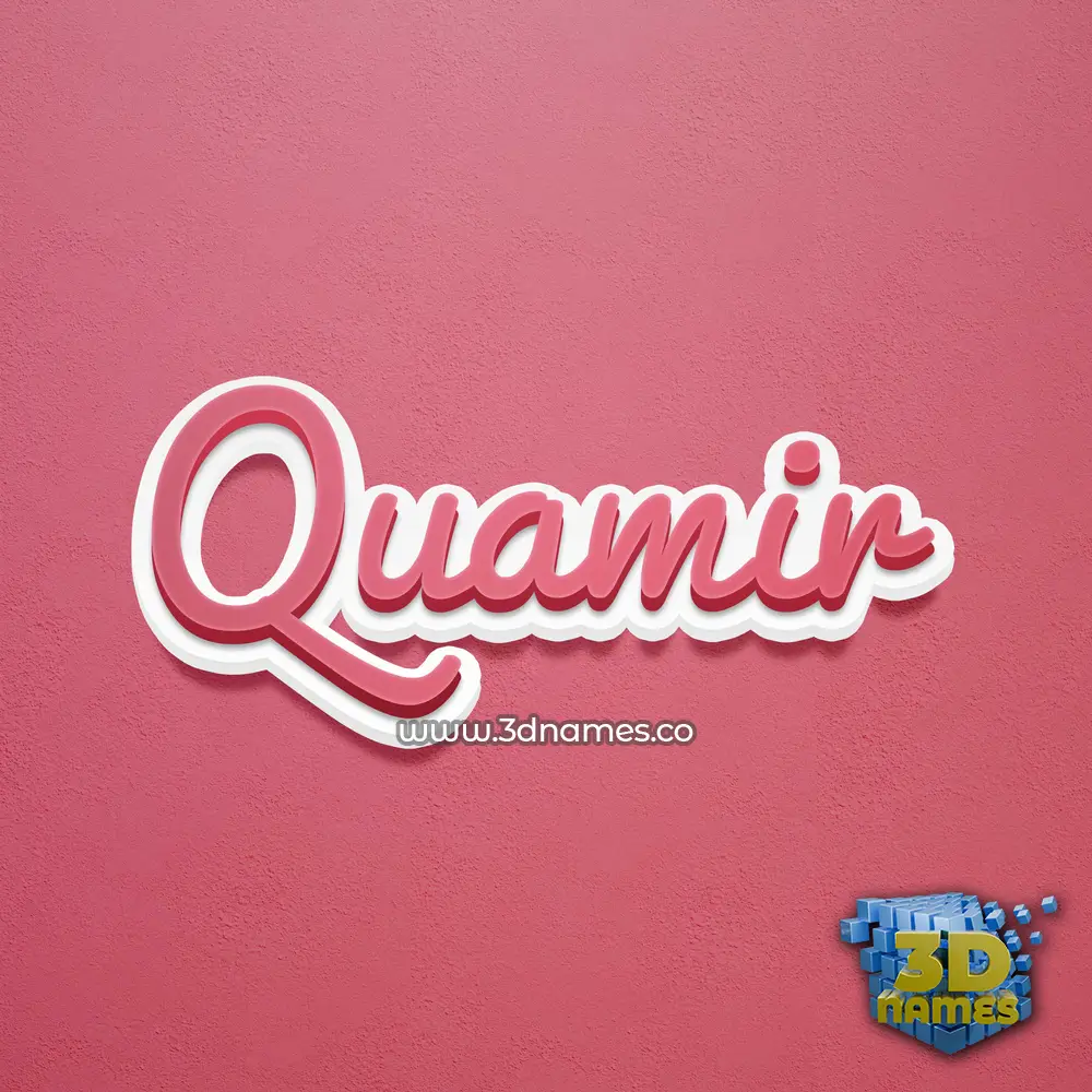 quamir in Red Scribble style - 3D name wallpaper quamir in Red Scribble style - 3D name wallpaper
