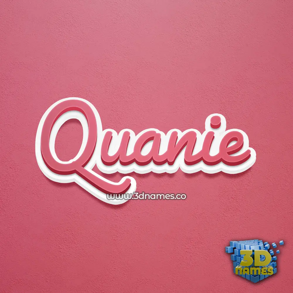 quanie in Red Scribble style - 3D name wallpaper quanie in Red Scribble style - 3D name wallpaper