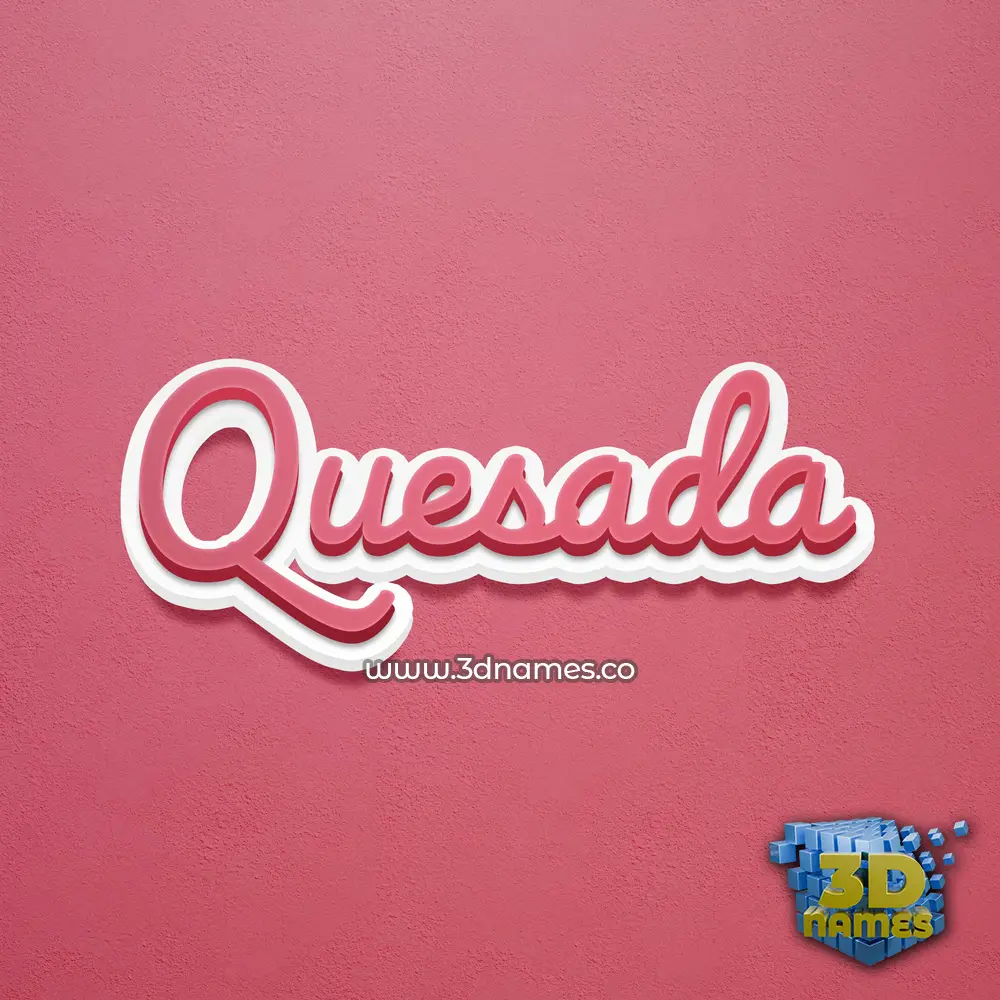 quesada in Red Scribble style - 3D name wallpaper
