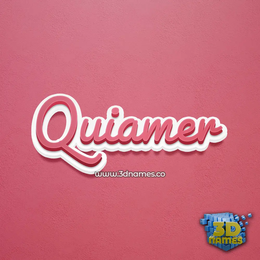 quiamer in Red Scribble style - 3D name wallpaper