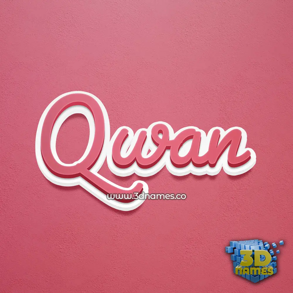 qwan in Red Scribble style - 3D name wallpaper qwan in Red Scribble style - 3D name wallpaper