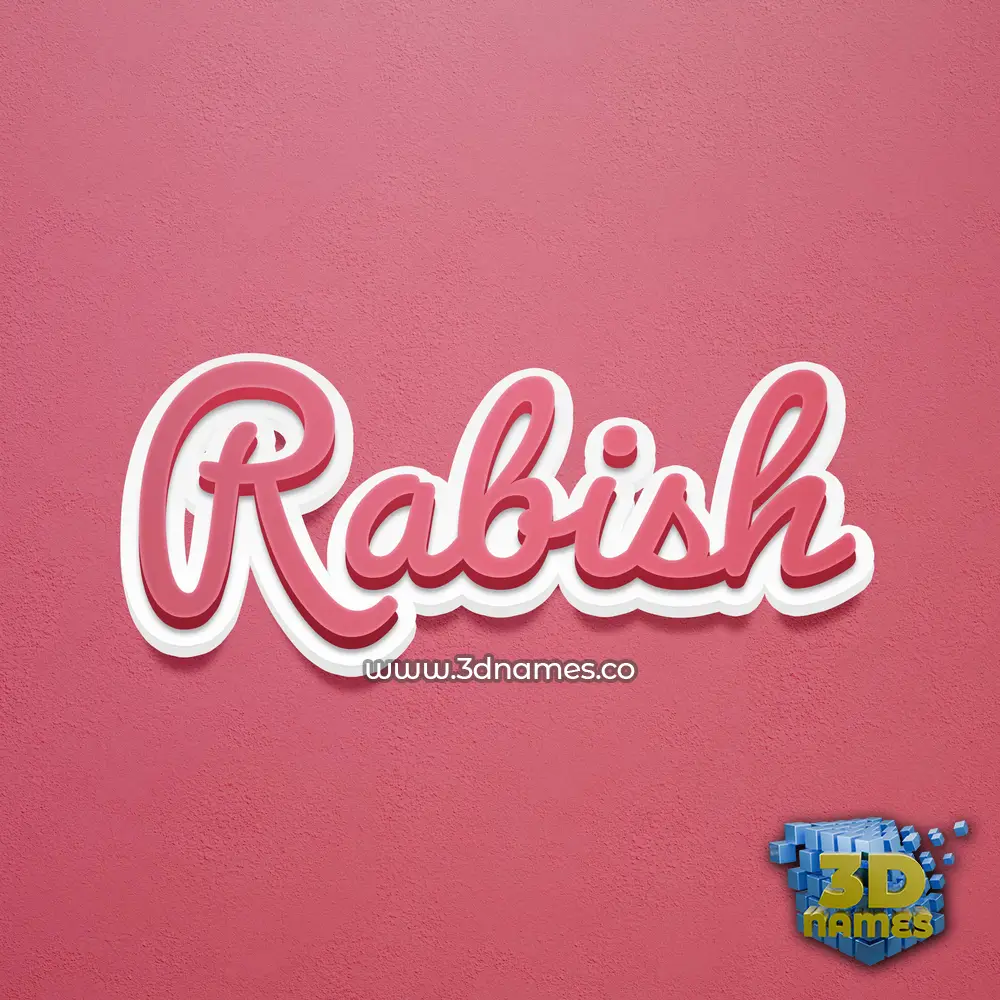 rabish in Red Scribble style - 3D name wallpaper rabish in Red Scribble style - 3D name wallpaper