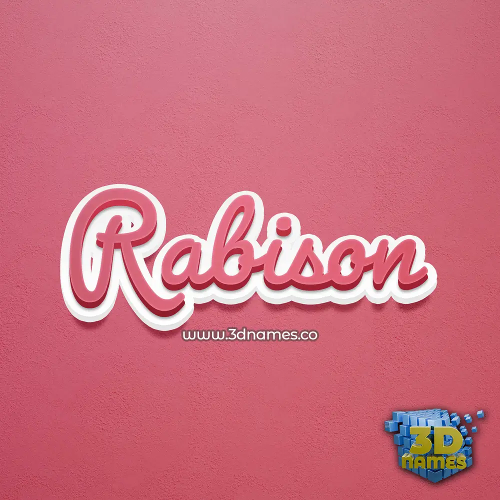 rabison in Red Scribble style - 3D name wallpaper rabison in Red Scribble style - 3D name wallpaper
