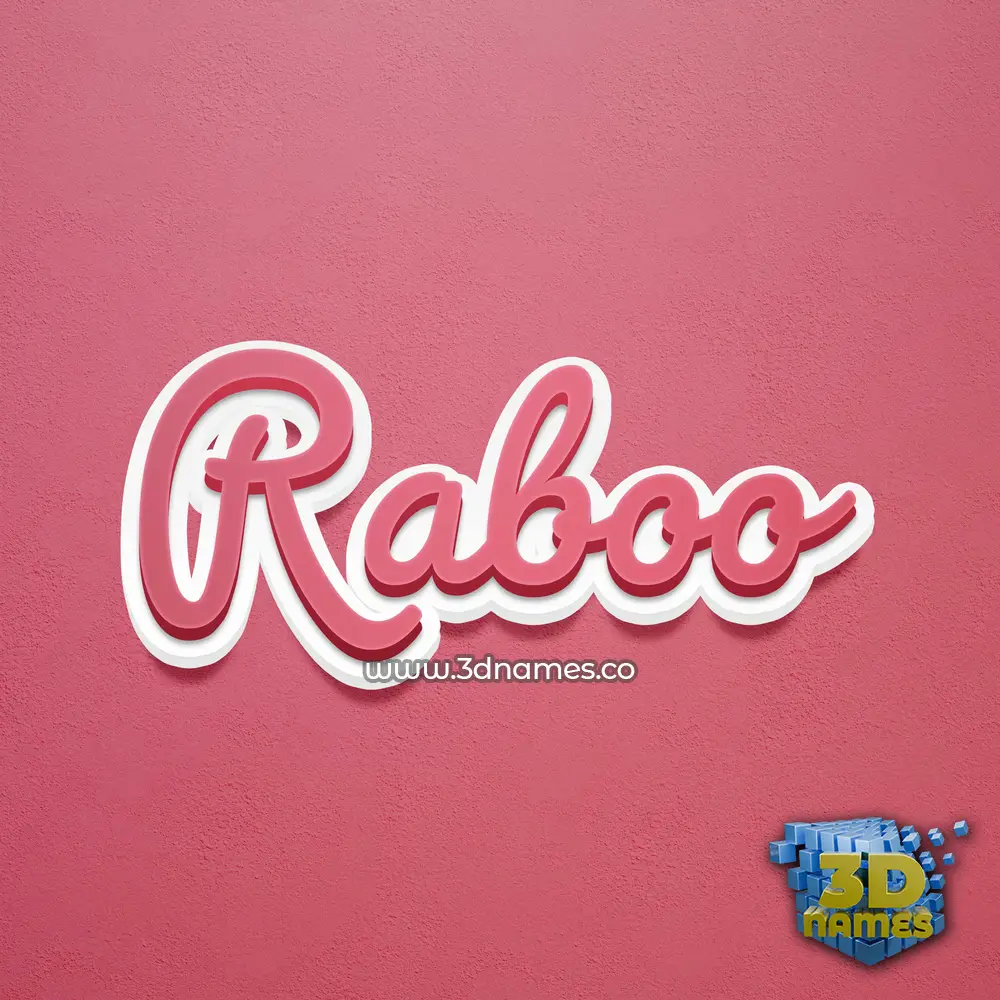 raboo in Red Scribble style - 3D name wallpaper raboo in Red Scribble style - 3D name wallpaper