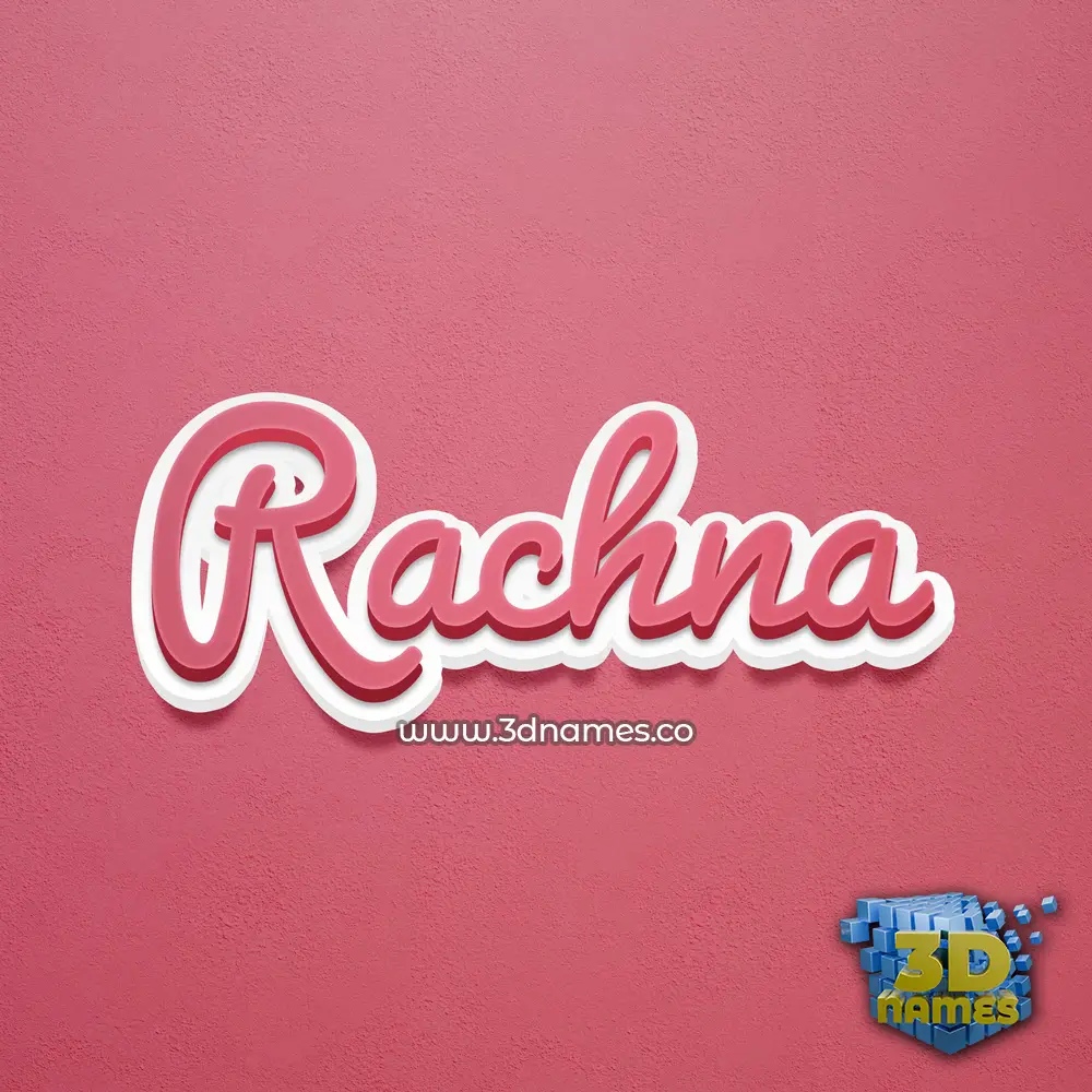 rachna in Red Scribble style - 3D name wallpaper