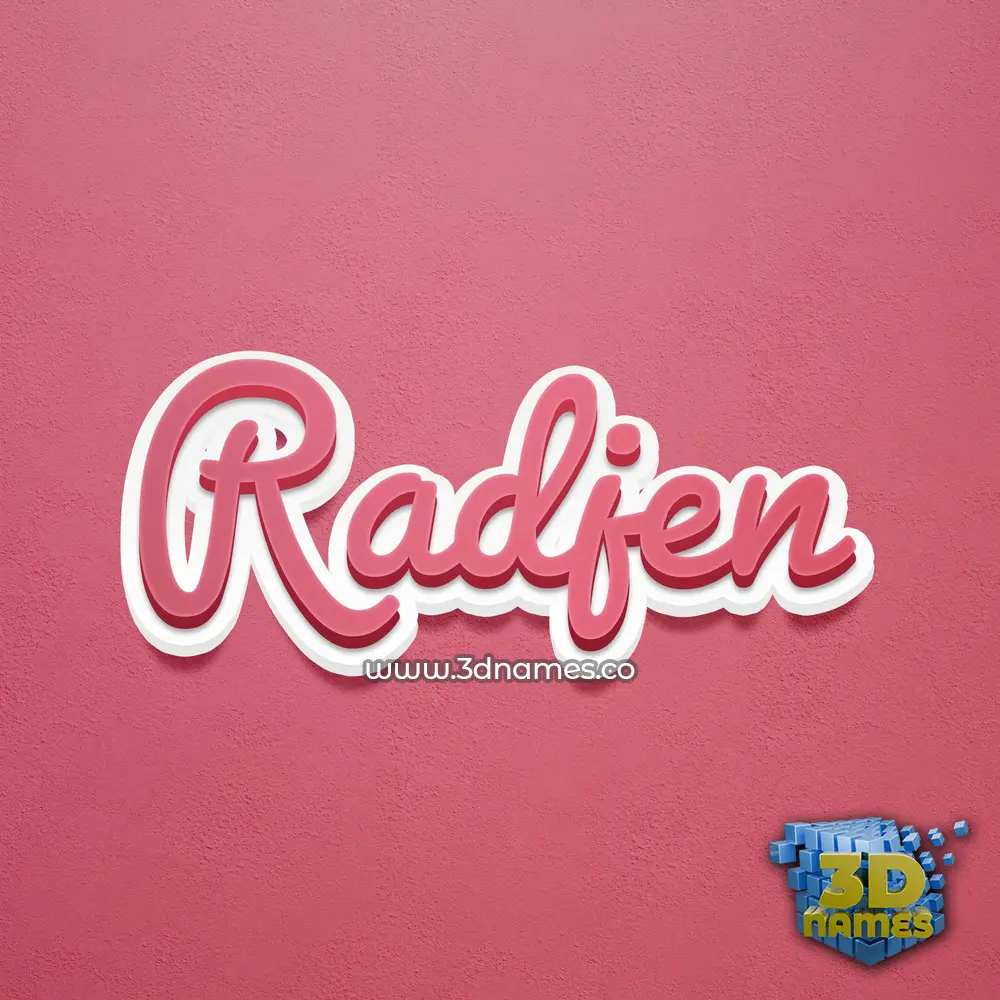 radjen in Red Scribble style - 3D name wallpaper radjen in Red Scribble style - 3D name wallpaper
