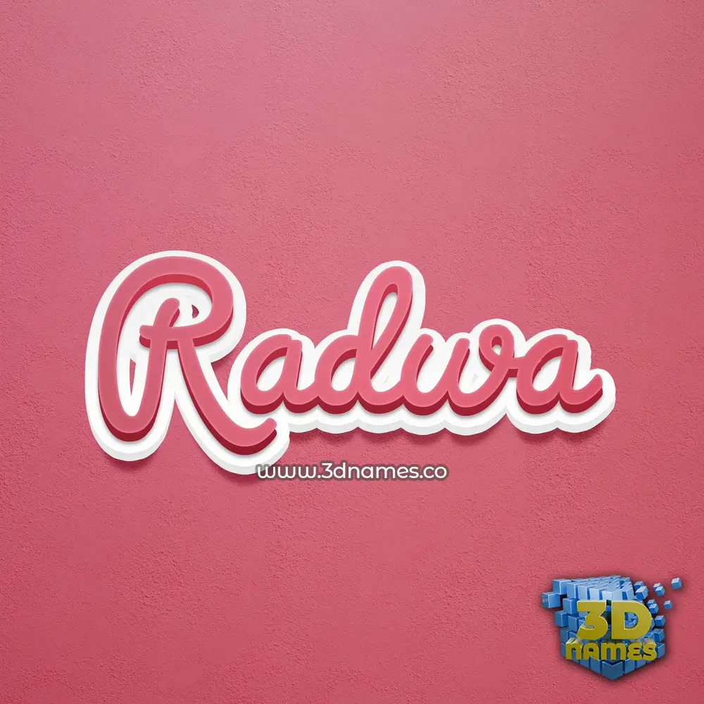 radwa in Red Scribble style - 3D name wallpaper radwa in Red Scribble style - 3D name wallpaper