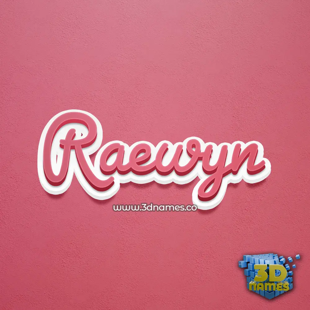 raewyn in Red Scribble style - 3D name wallpaper