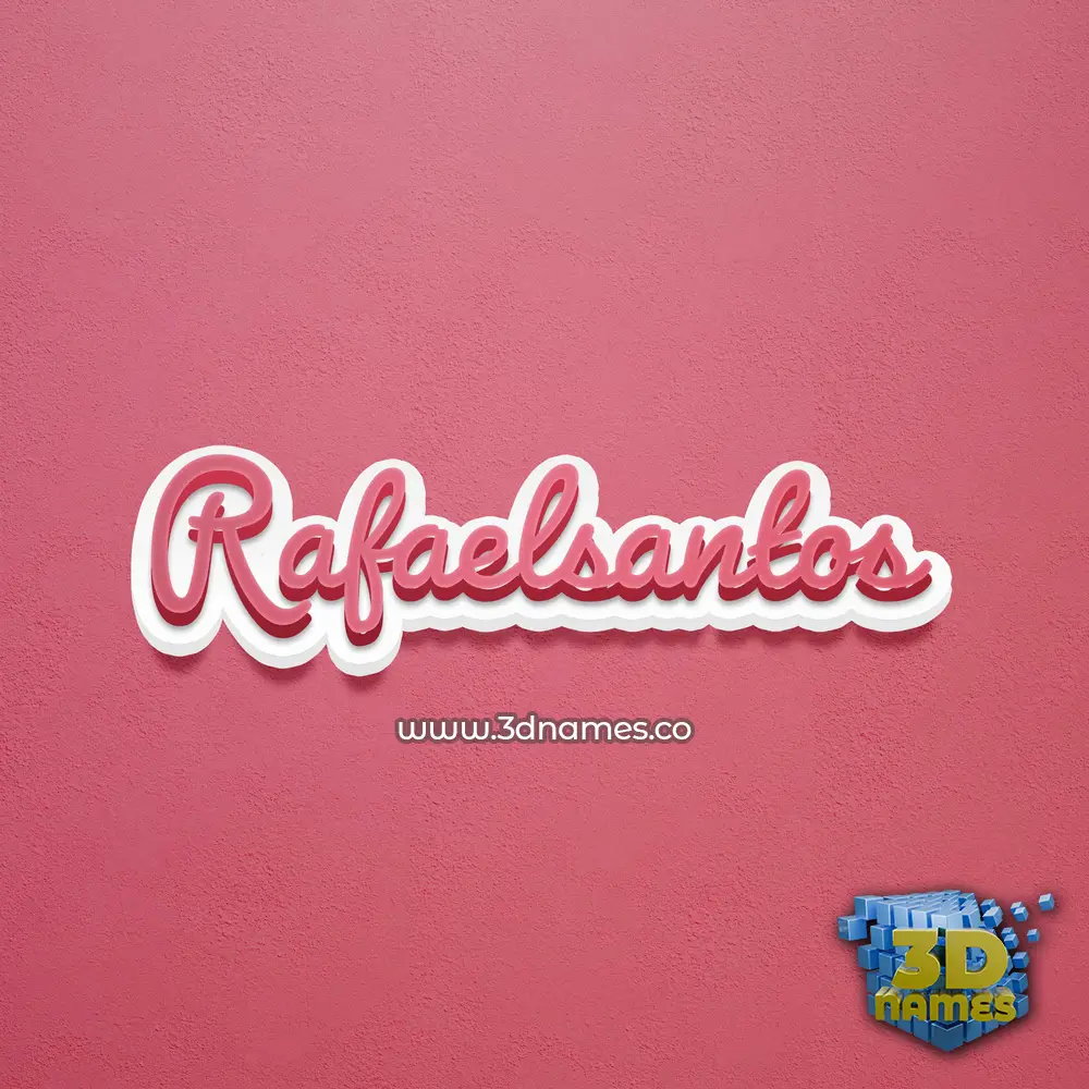 rafaelsantos in Red Scribble style - 3D name wallpaper rafaelsantos in Red Scribble style - 3D name wallpaper