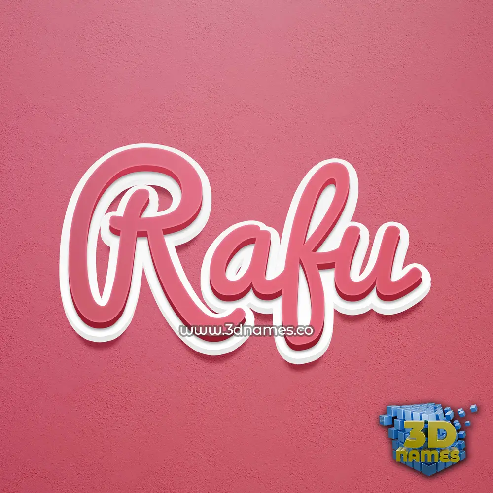 rafu in Red Scribble style - 3D name wallpaper rafu in Red Scribble style - 3D name wallpaper