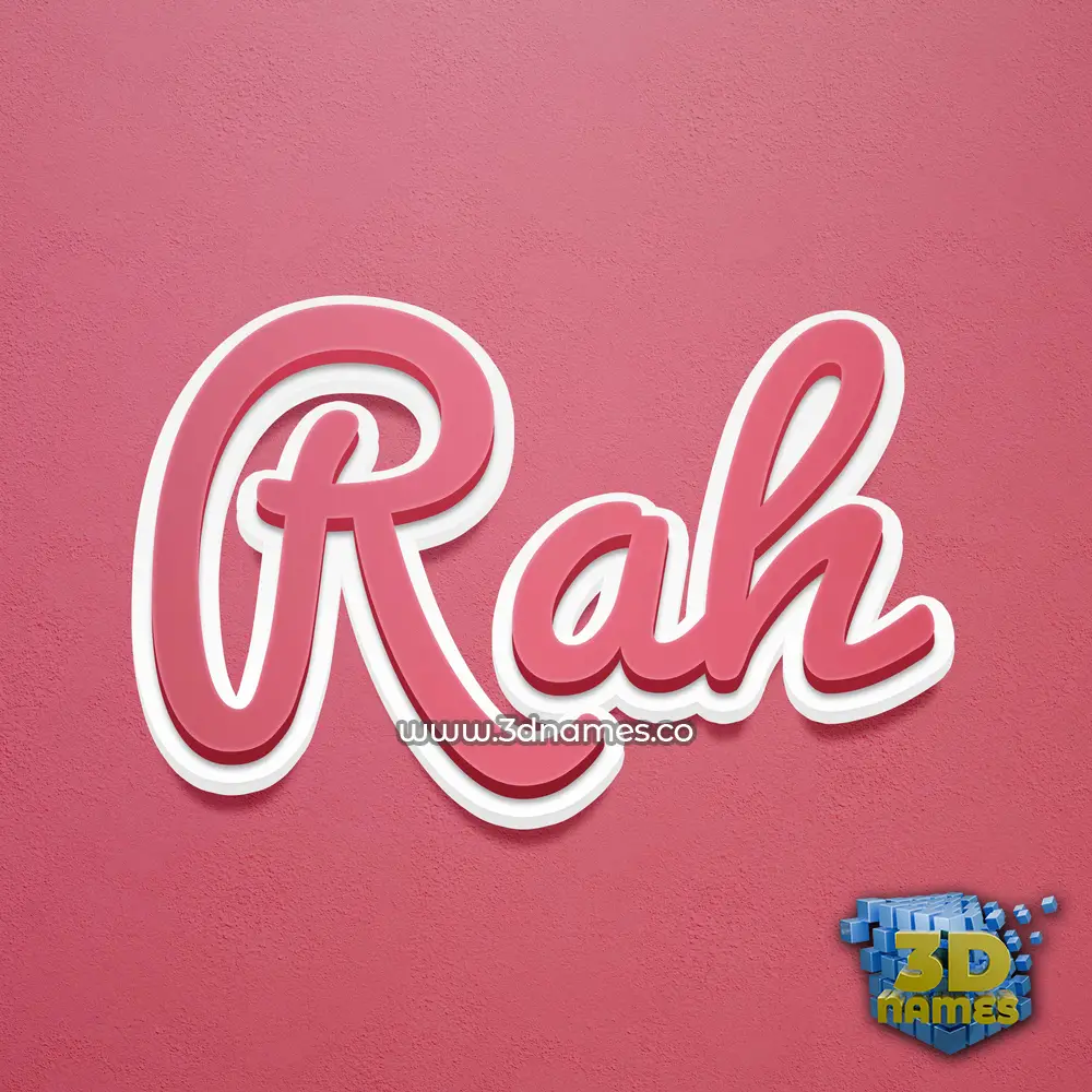 rah in Red Scribble style - 3D name wallpaper rah in Red Scribble style - 3D name wallpaper