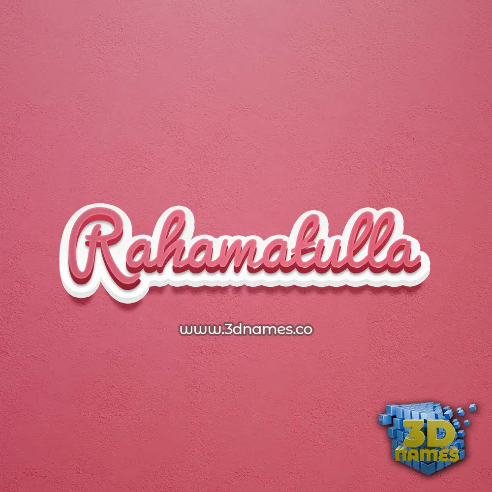rahamatulla in Red Scribble style - 3D name wallpaper rahamatulla in Red Scribble style - 3D name wallpaper
