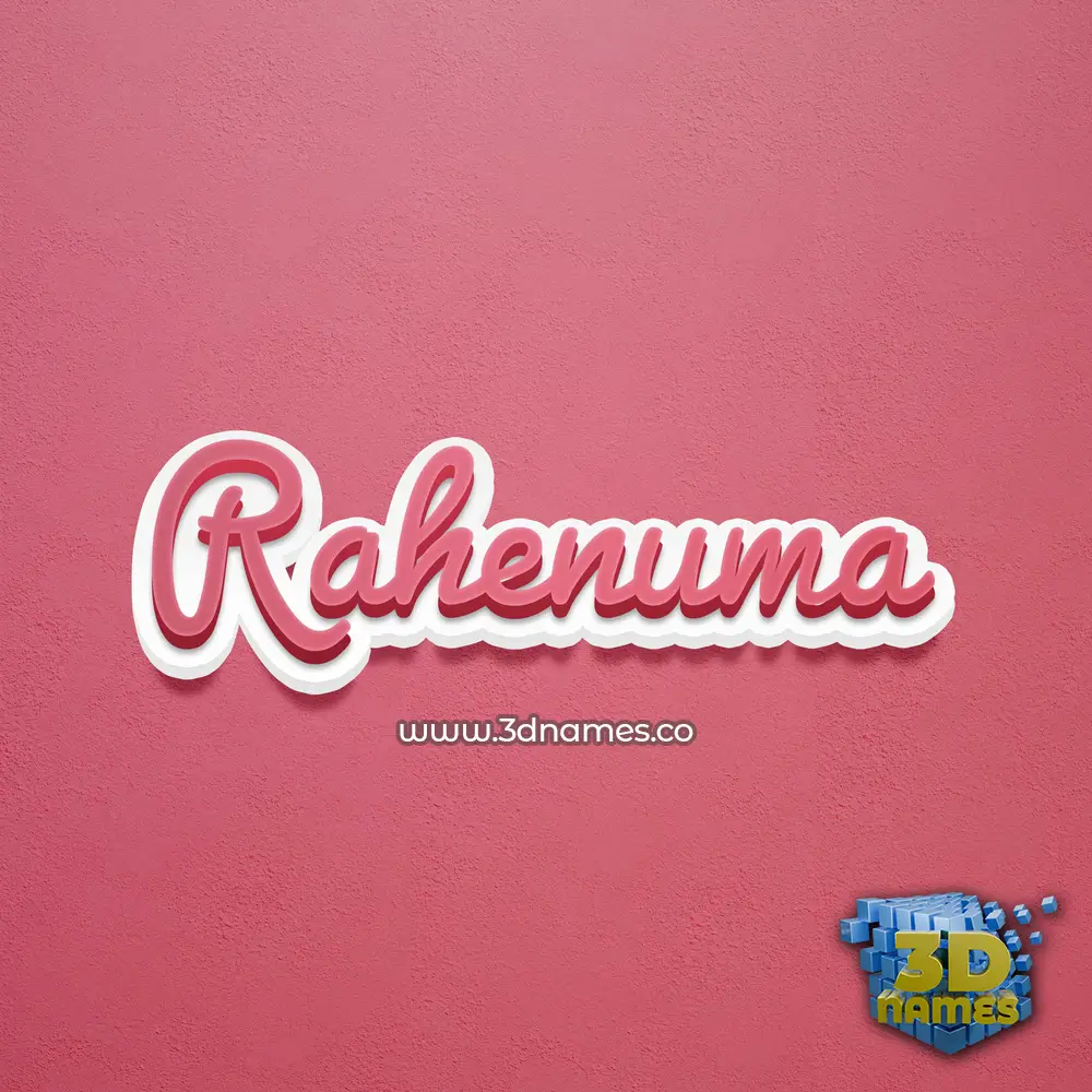 rahenuma in Red Scribble style - 3D name wallpaper rahenuma in Red Scribble style - 3D name wallpaper