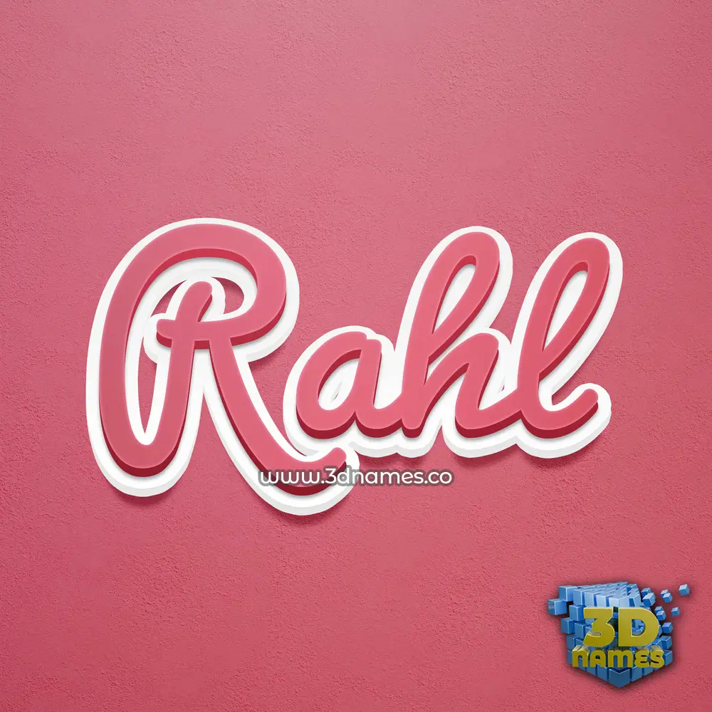 rahl in Red Scribble style - 3D name wallpaper