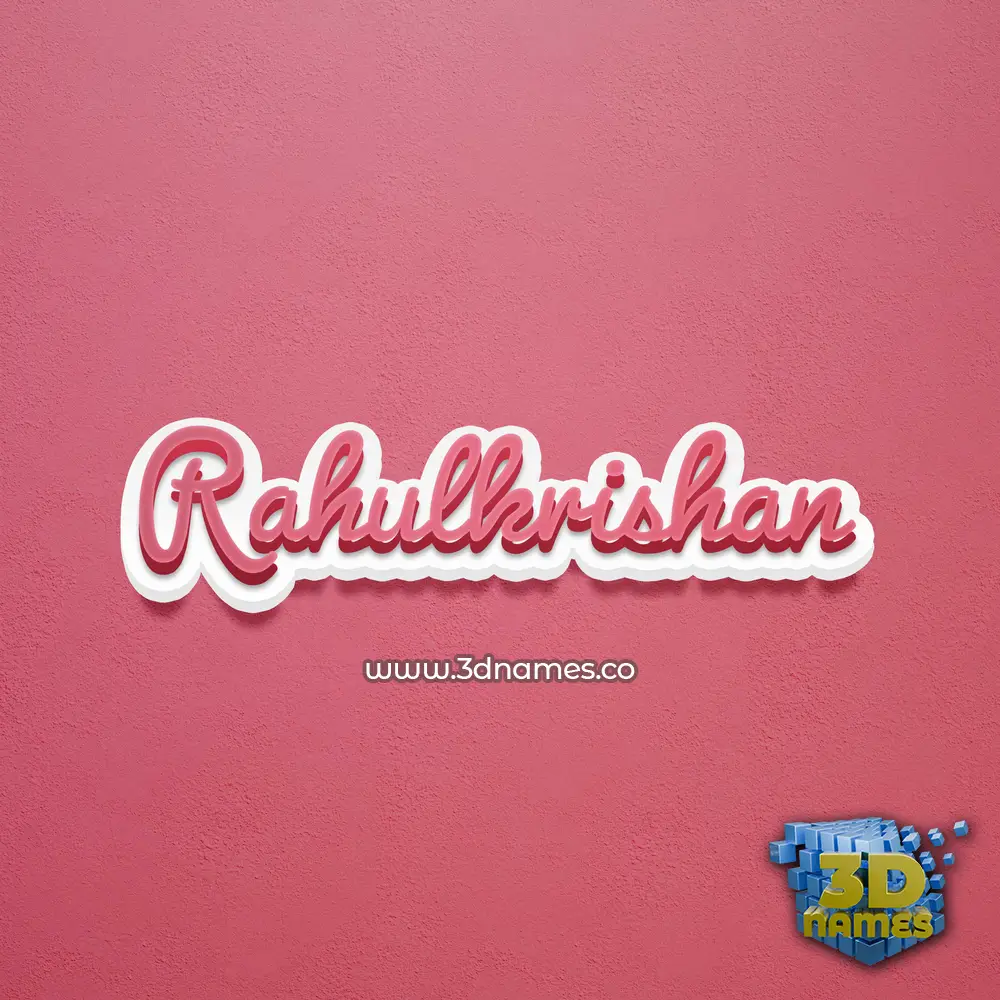 rahulkrishan in Red Scribble style - 3D name wallpaper