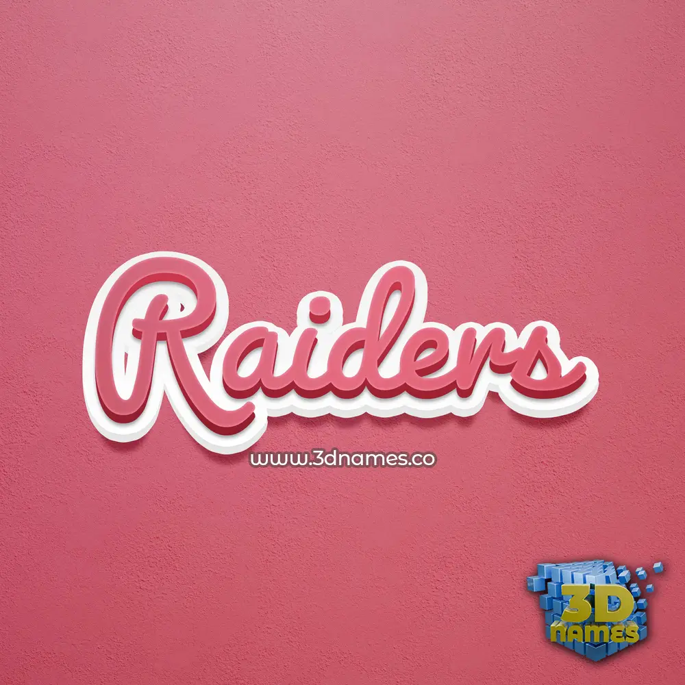 raiders in Red Scribble style - 3D name wallpaper raiders in Red Scribble style - 3D name wallpaper