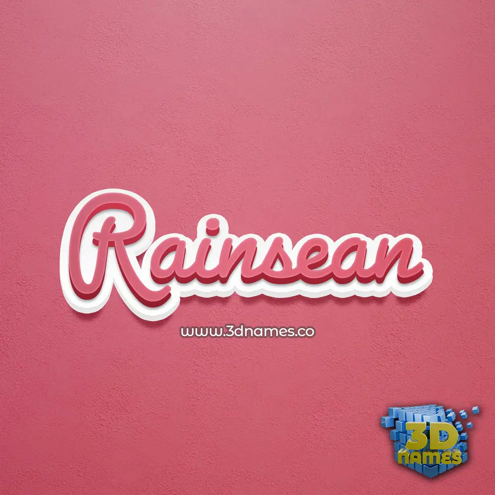 rainsean in Red Scribble style - 3D name wallpaper rainsean in Red Scribble style - 3D name wallpaper