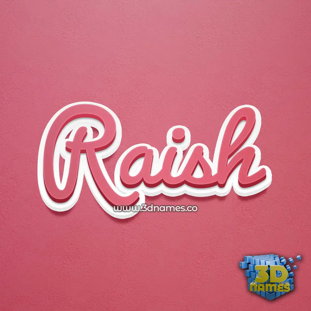 raish in Red Scribble style - 3D name wallpaper raish in Red Scribble style - 3D name wallpaper